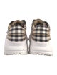 Burberry Printed Leather Trim Embellishment Sneakers