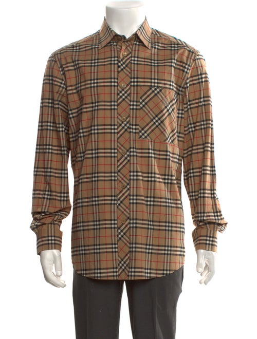 Burberry House Check Pattern Long Sleeve Dress Shirt