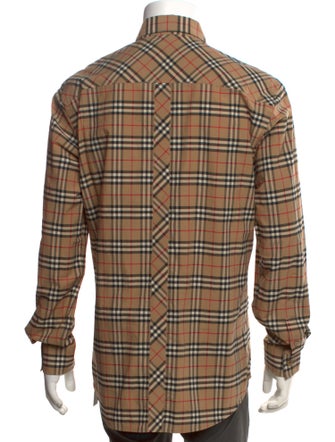 Burberry House Check Pattern Long Sleeve Dress Shirt