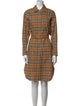 Burberry Plaid Print Knee-Length Dress