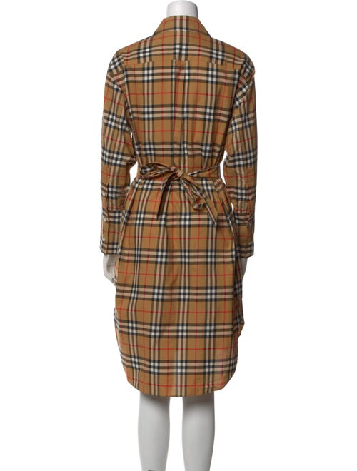 Burberry Plaid Print Knee-Length Dress