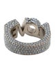 Burberry Crystal 'Love' Band Ring