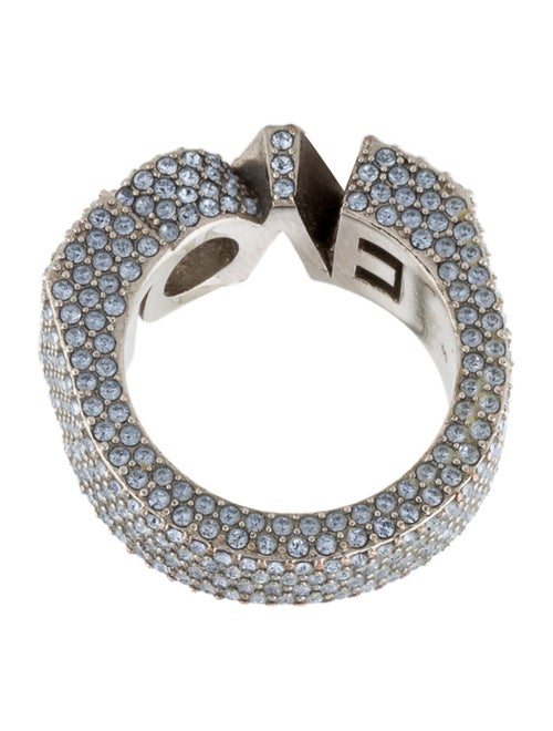 Burberry Crystal 'Love' Band Ring
