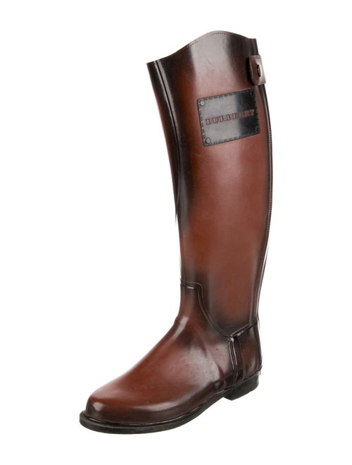 Burberry Rubber Colorblock Pattern Rain Boots