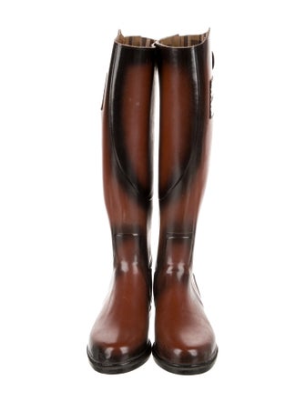 Burberry Rubber Colorblock Pattern Rain Boots