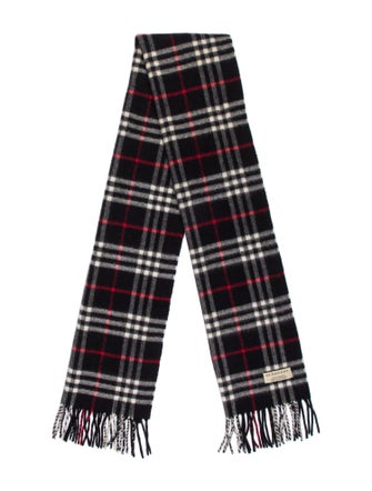 Burberry Cashmere Nova Check Pattern Scarf