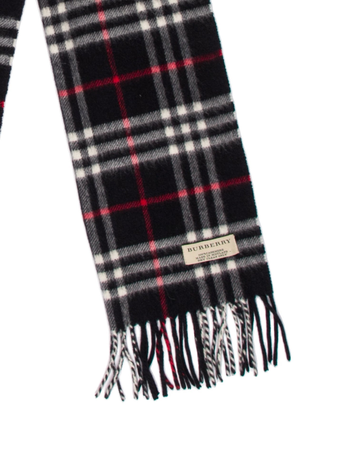 Burberry Cashmere Nova Check Pattern Scarf