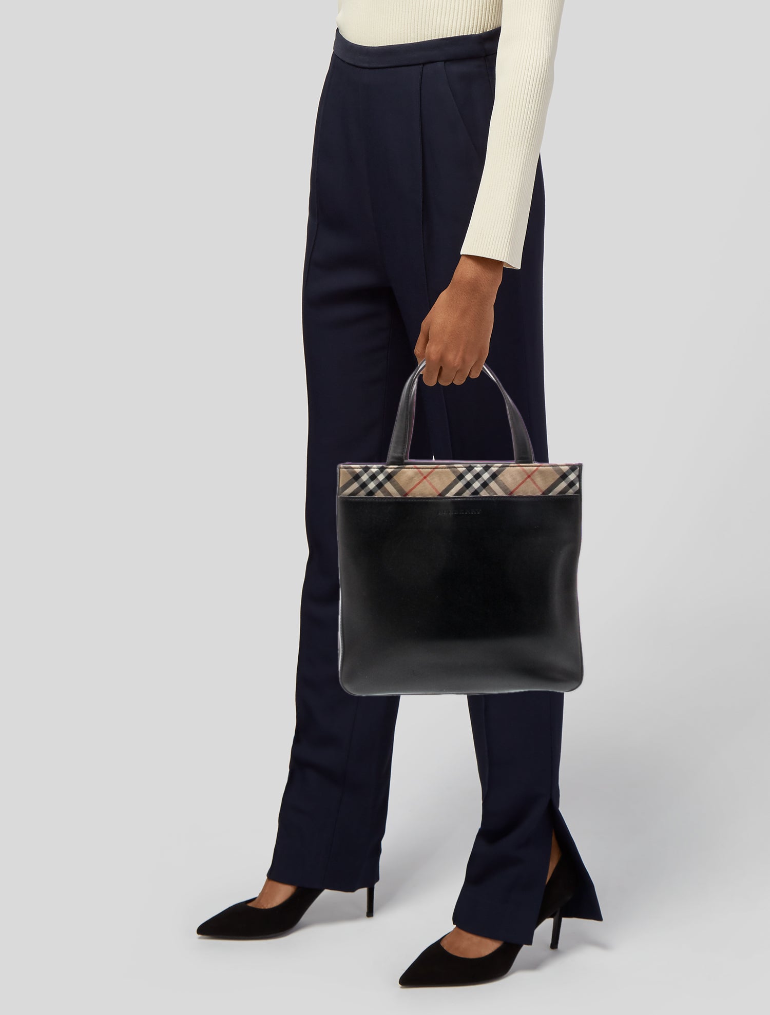 Burberry Nova Check Top Handle Bag