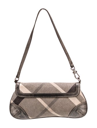 Burberry Beat Check Top Handle Bag