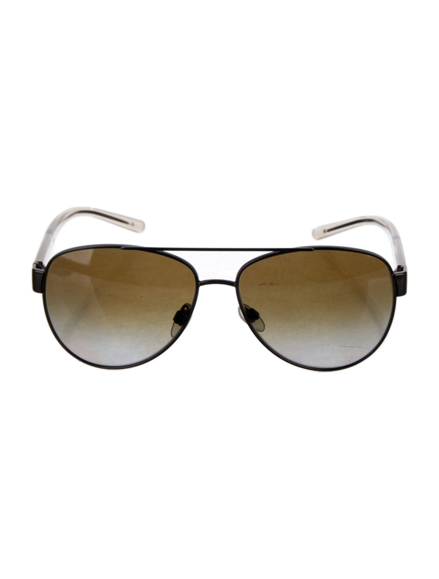 Burberry House Check Pattern Aviator Sunglasses