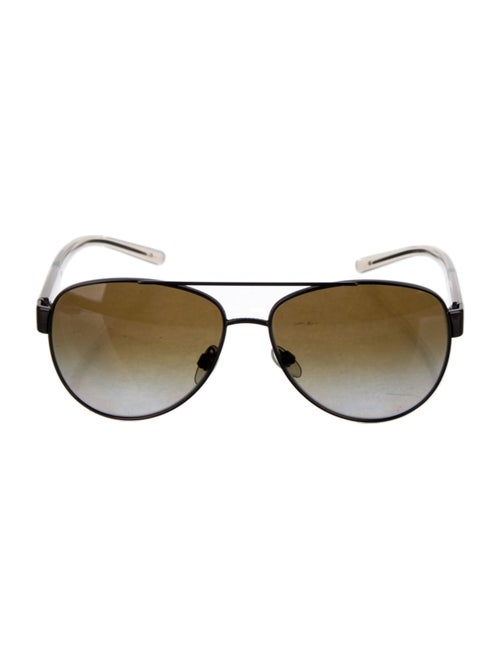 Burberry House Check Pattern Aviator Sunglasses