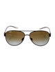 Burberry House Check Pattern Aviator Sunglasses
