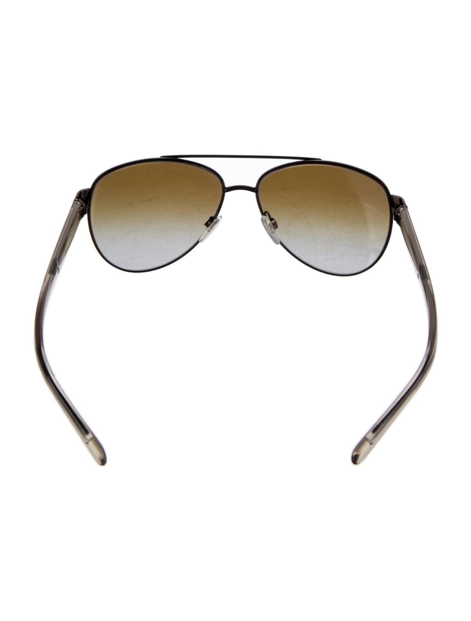 Burberry House Check Pattern Aviator Sunglasses