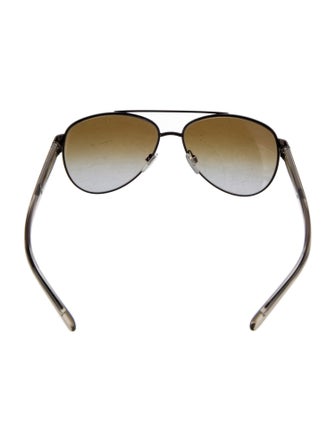 Burberry House Check Pattern Aviator Sunglasses