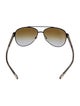 Burberry House Check Pattern Aviator Sunglasses