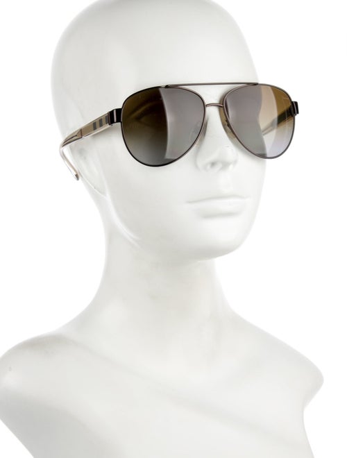 Burberry House Check Pattern Aviator Sunglasses