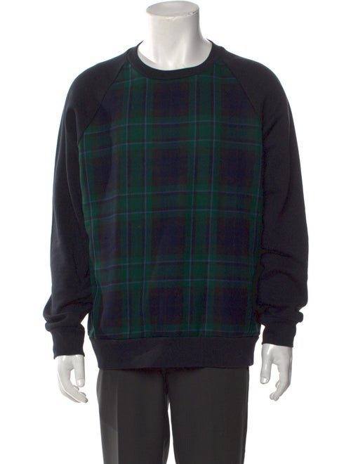 Burberry Plaid Print Crew Neck Sweatshirt