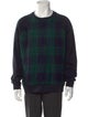 Burberry Plaid Print Crew Neck Sweatshirt