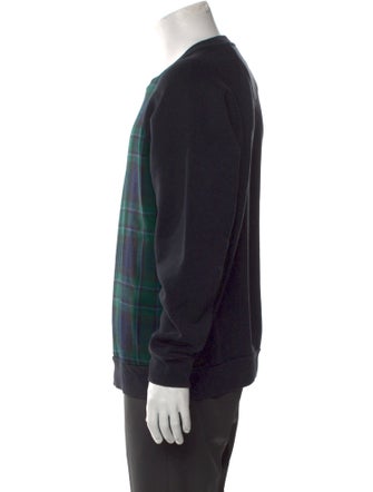 Burberry Plaid Print Crew Neck Sweatshirt