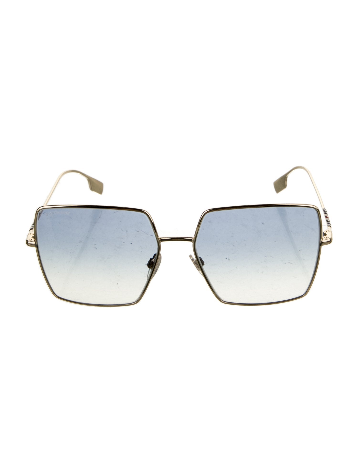 Burberry House Check Pattern Oversize Sunglasses