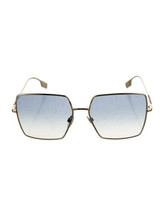 Burberry House Check Pattern Oversize Sunglasses