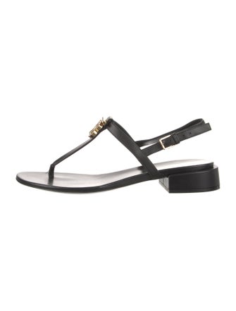 Burberry Leather T-Strap Sandals
