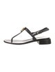 Burberry Leather T-Strap Sandals