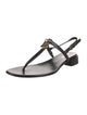 Burberry Leather T-Strap Sandals
