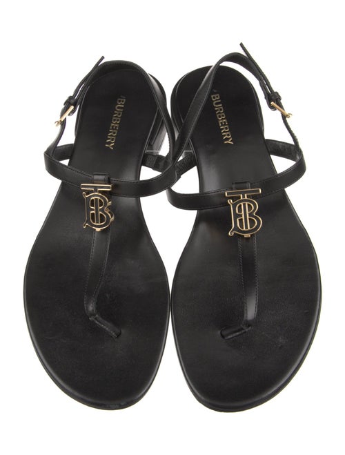 Burberry Leather T-Strap Sandals