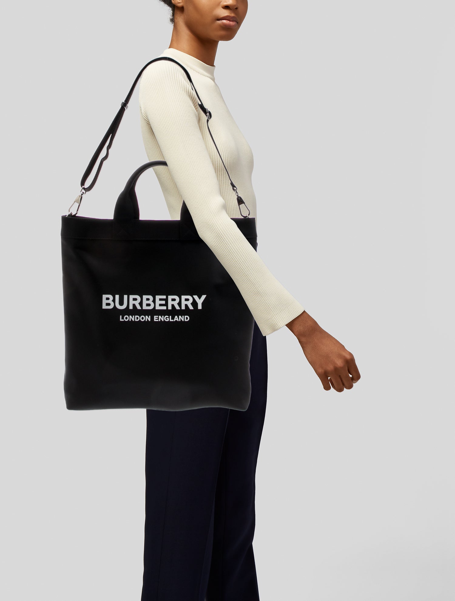 Burberry Nylon Top Handle Bag