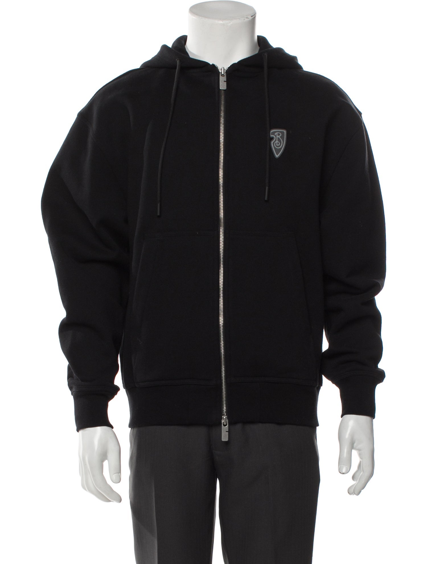 Burberry House Check Pattern Mock Neck Hoodie
