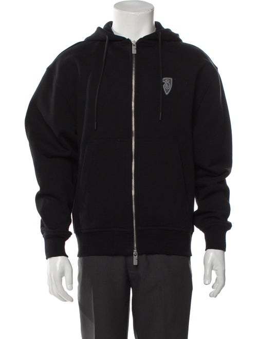 Burberry House Check Pattern Mock Neck Hoodie