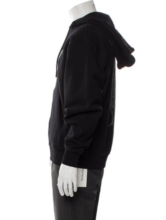 Burberry House Check Pattern Mock Neck Hoodie