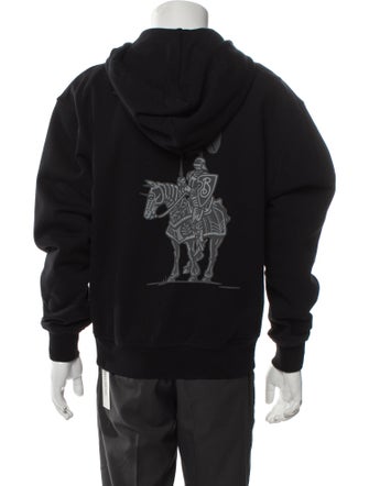 Burberry House Check Pattern Mock Neck Hoodie
