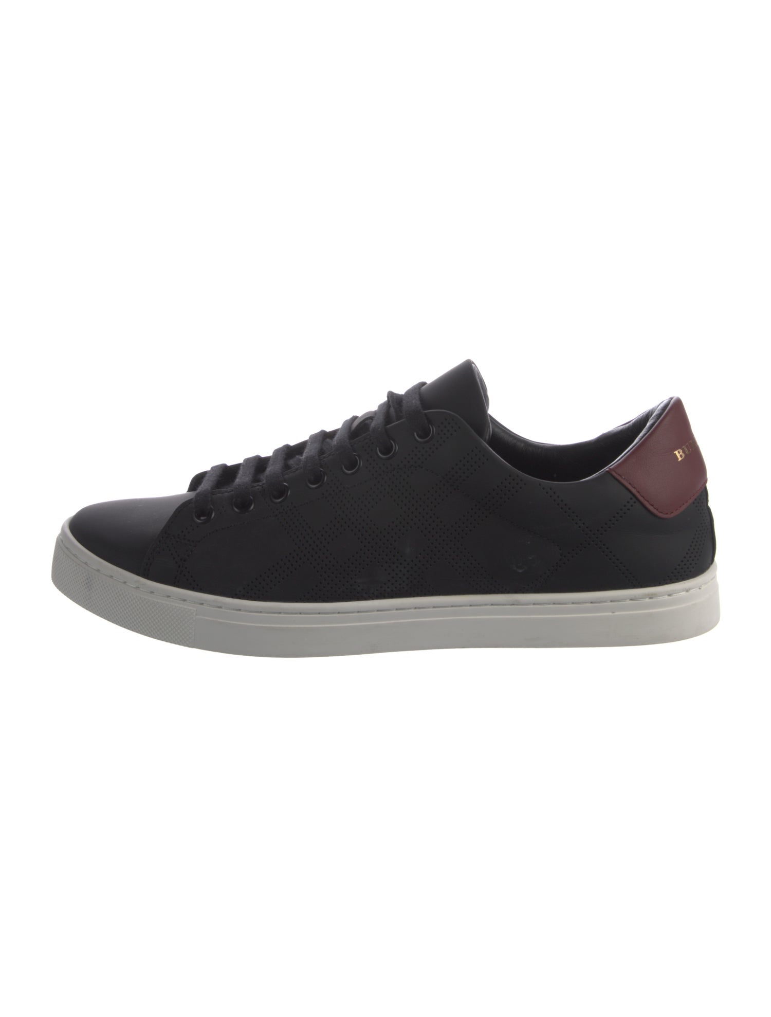 Burberry Leather Lasercut Accents Sneakers