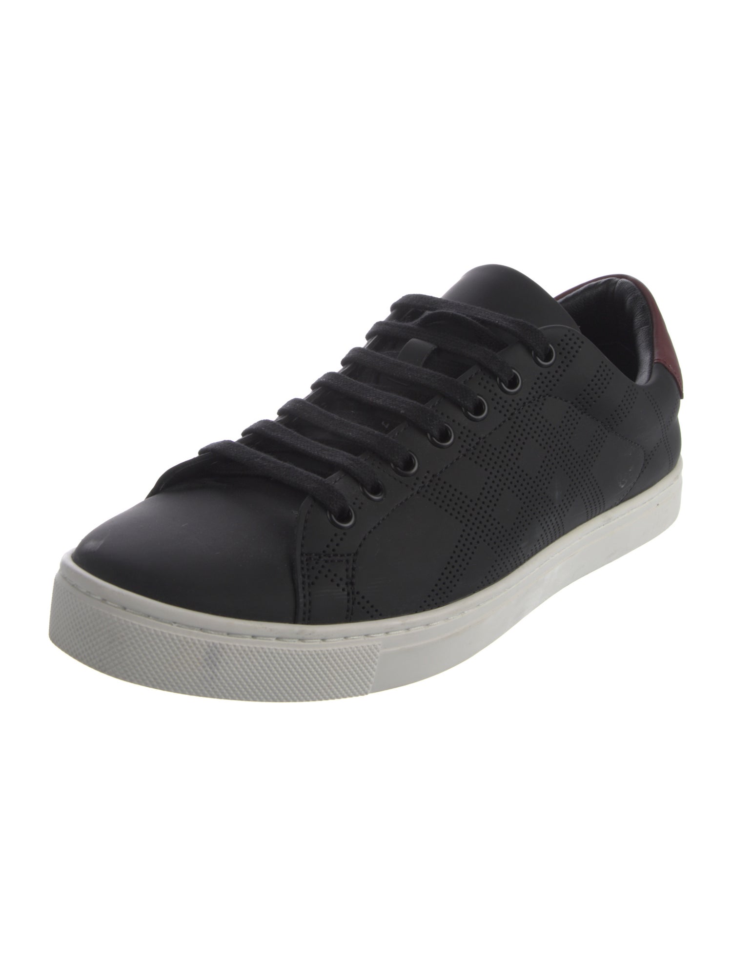 Burberry Leather Lasercut Accents Sneakers