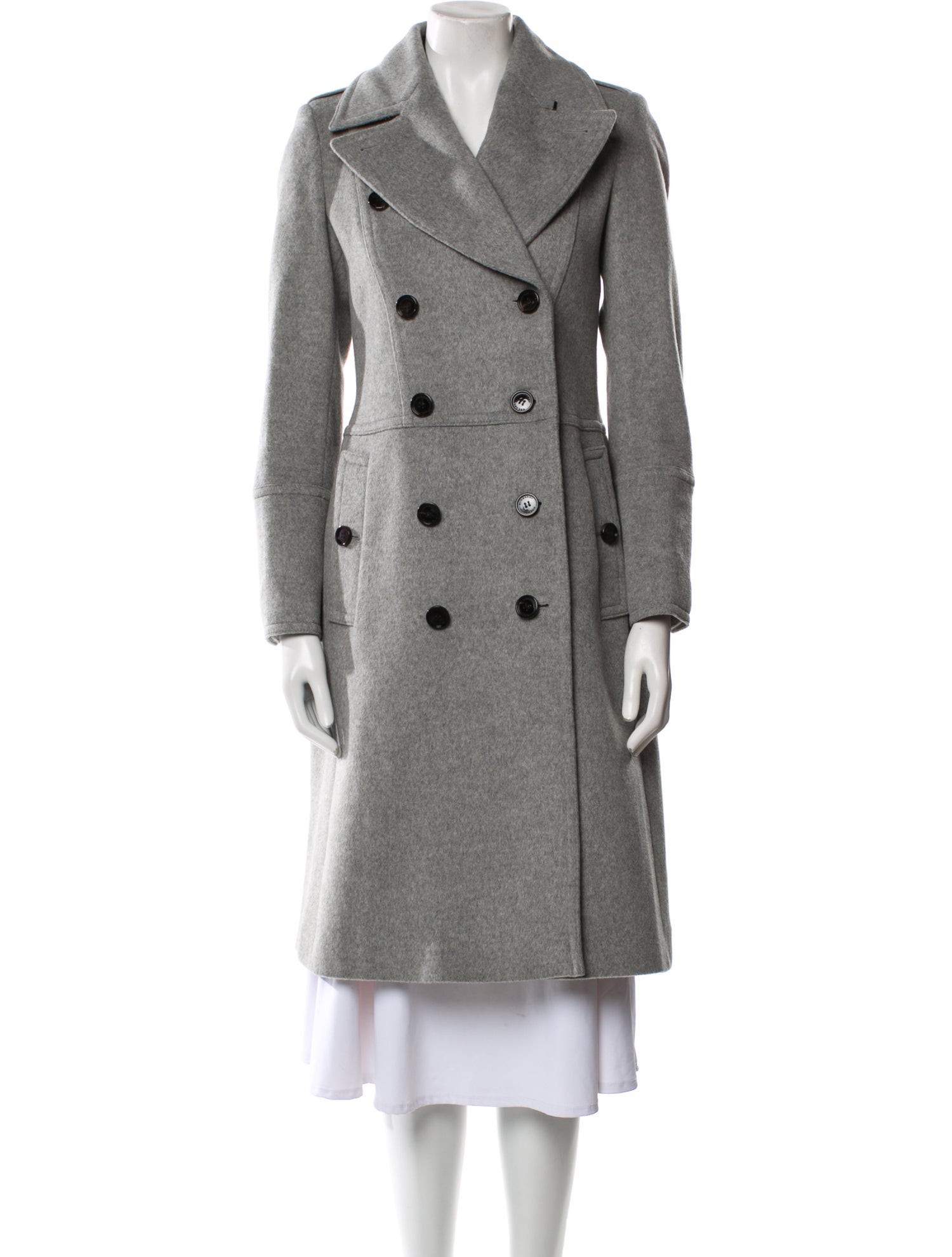 Burberry London Virgin Wool Fur Coat