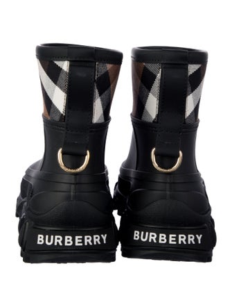 Burberry Exploded Check Pattern Rubber Rain Boots
