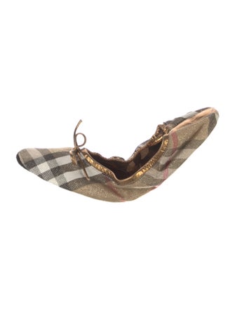 Burberry Plaid Print Mary Jane Flats