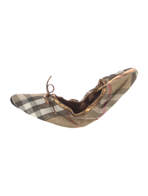 Burberry Plaid Print Mary Jane Flats