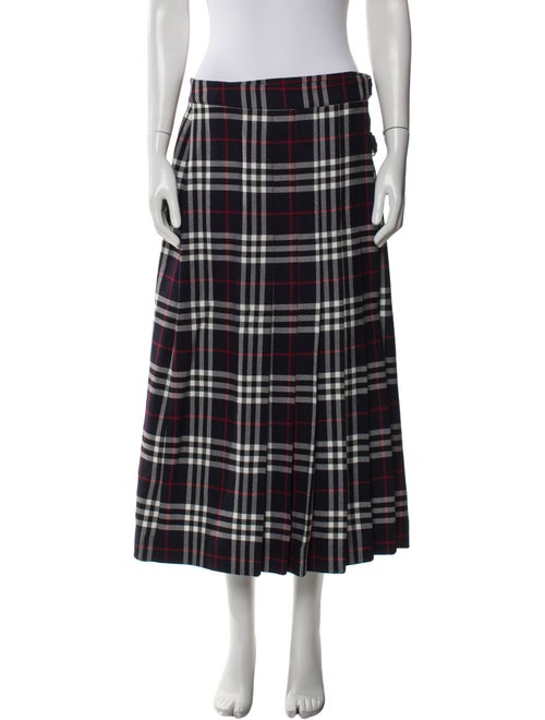 Burberry Wool Midi Length Skirt