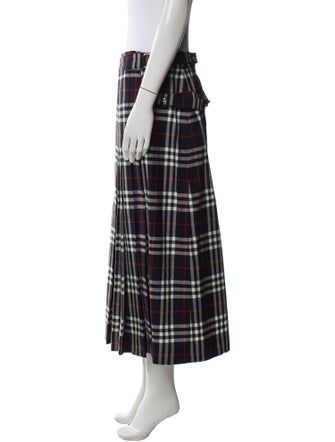 Burberry Wool Midi Length Skirt