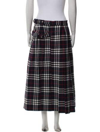 Burberry Wool Midi Length Skirt