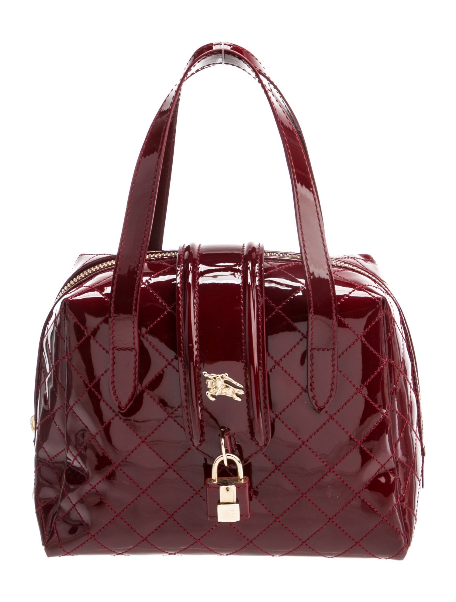 Burberry Monogram Vernis Top Handle Bag