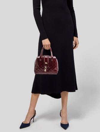 Burberry Monogram Vernis Top Handle Bag