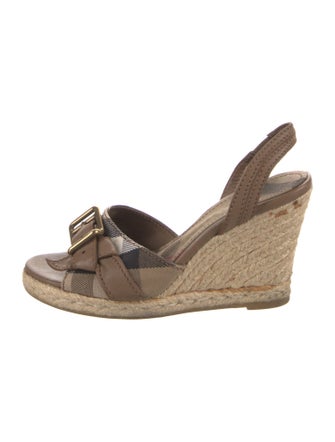 Burberry House Check Pattern Canvas Espadrilles