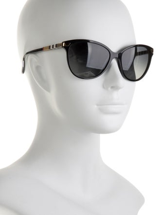 Burberry Nova Check Pattern Cat-Eye Sunglasses