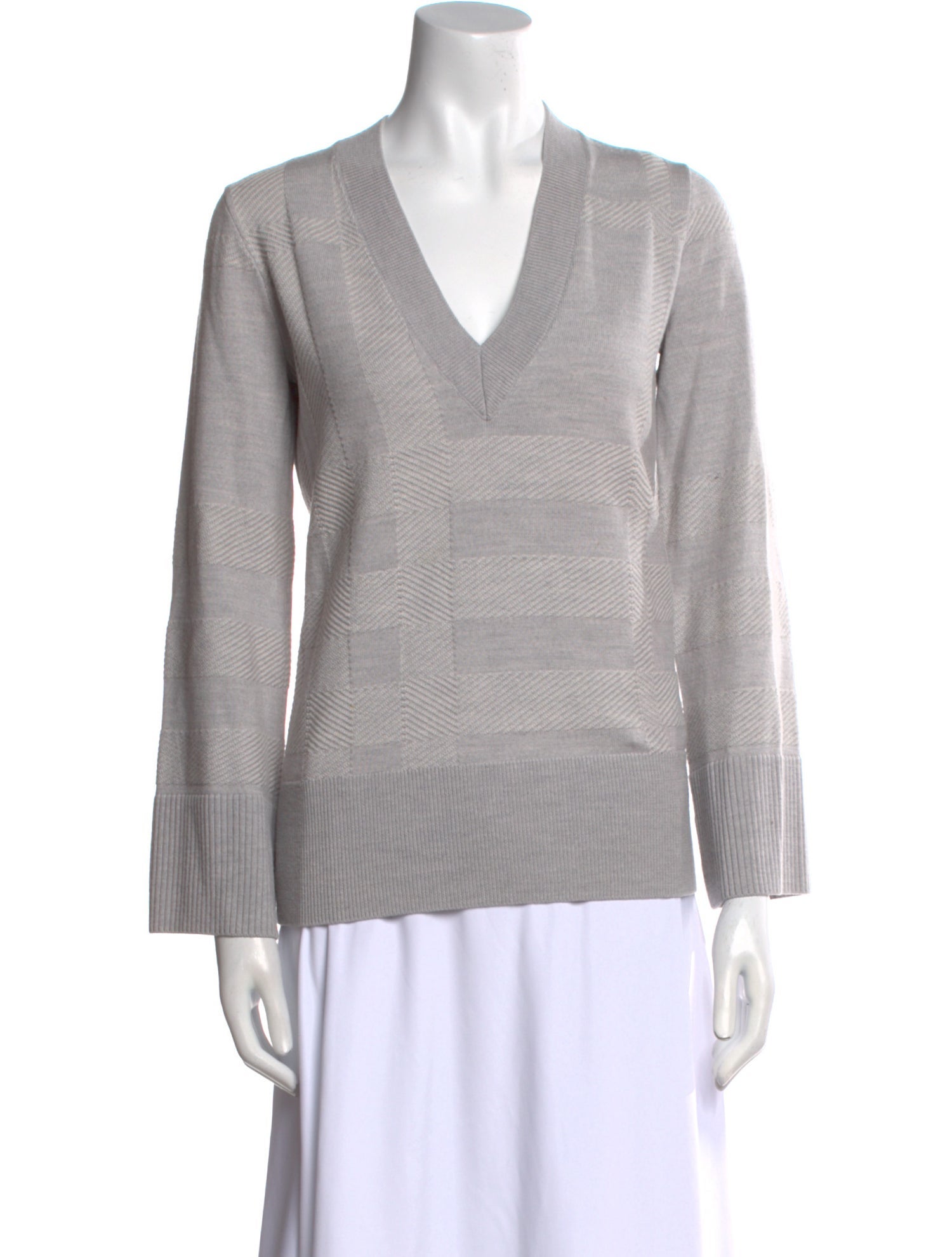 Burberry Merino Wool V-Neck Tunic