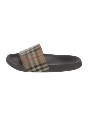 Burberry House Check Pattern Rubber Slides