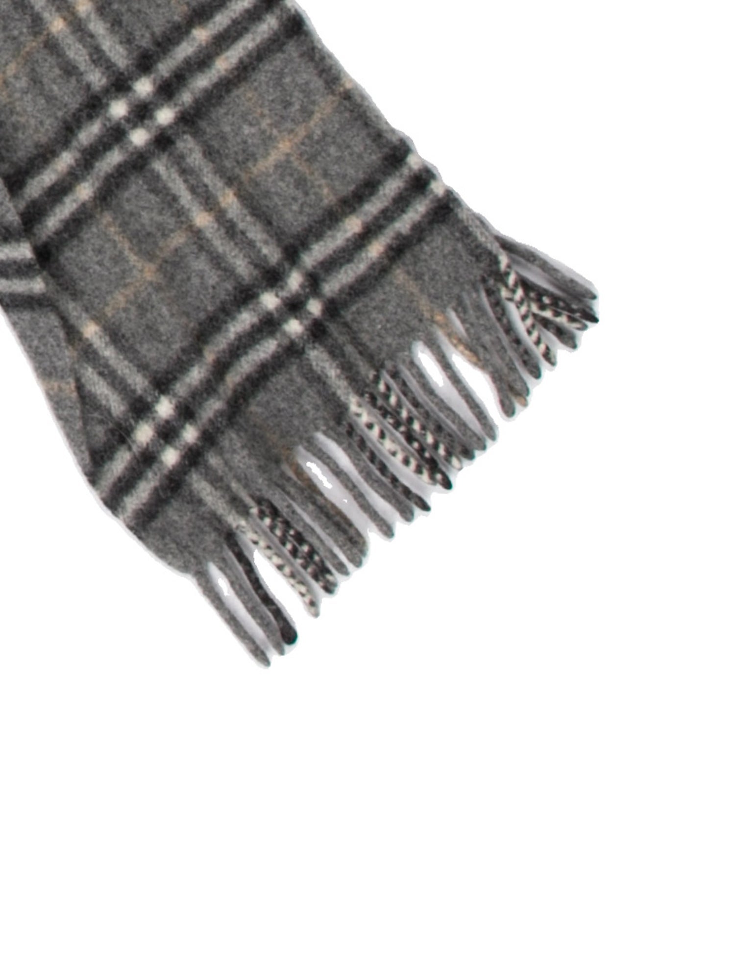 Burberry Merino Wool Plaid Print Scarf
